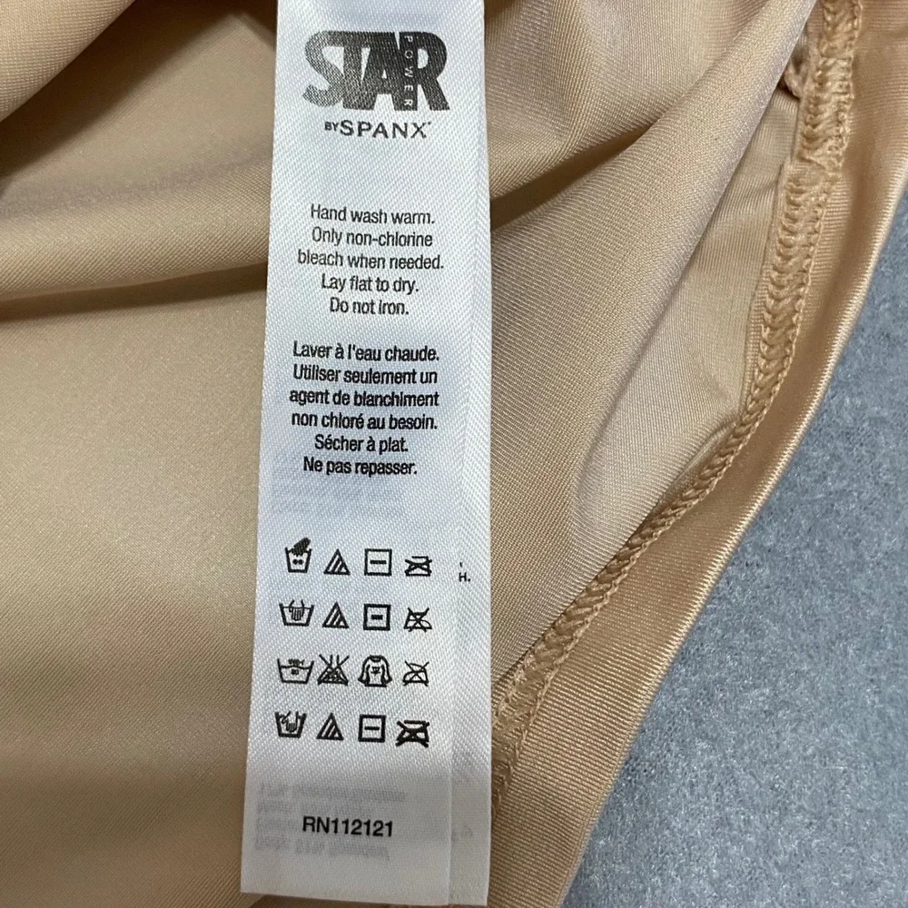 Star Power by Spanx Nude‎ Full Body Slip Shapewear Underwire 34C SS2715 Beige